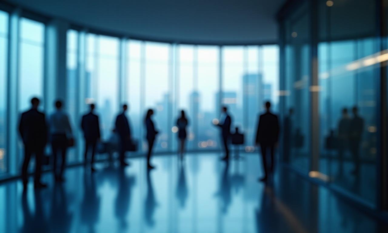 Strategic business meeting in a modern London glass office